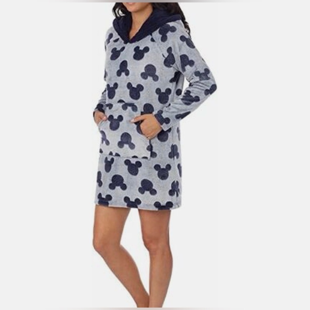 Mickey Mouse Cozy Fleece/Sherpa Lounge Hoodie Sleepwear (M)
